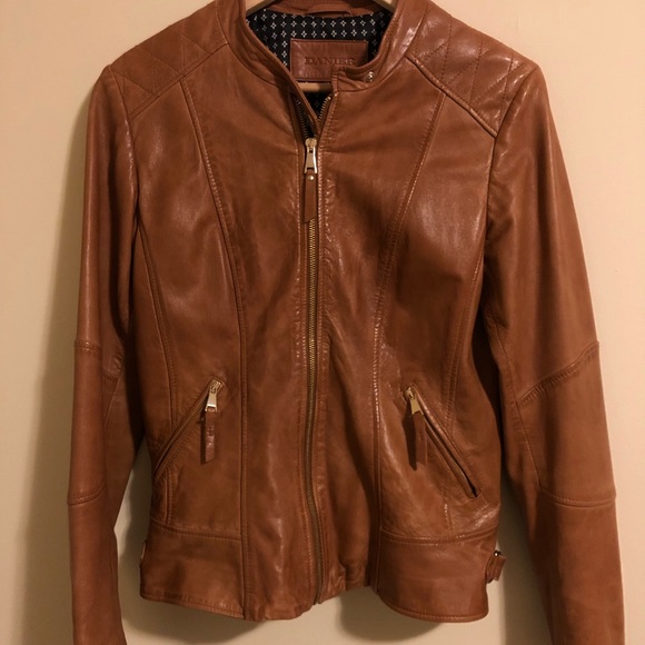 COPY - Danier Tan Leather Jacket - Picture 2 of 5